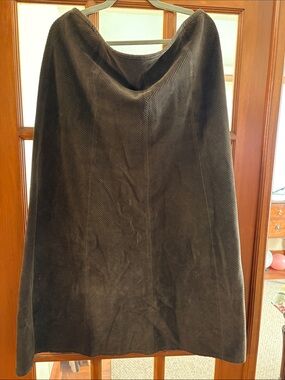 Eddie Bauer Dark Green Corduroy Maxi Skirt